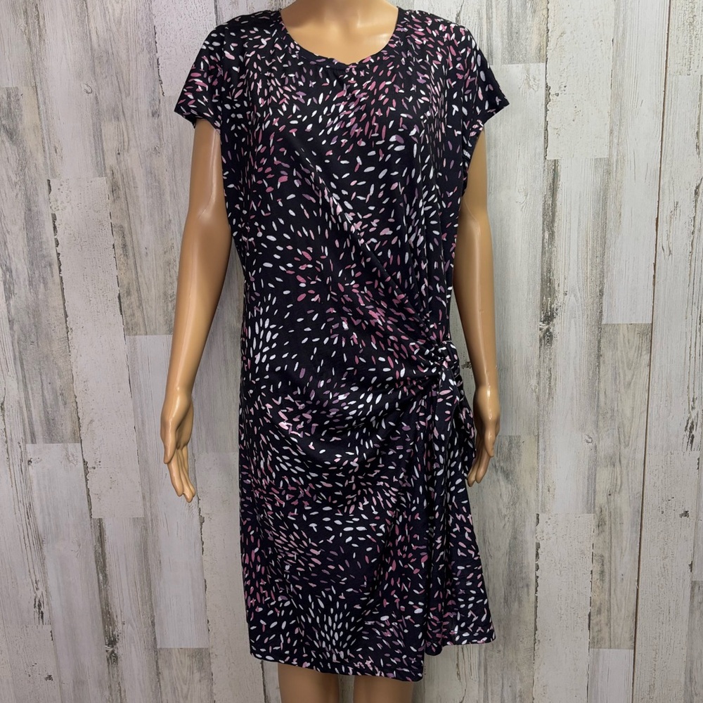 Nicole Miller Original Patterned Knot Front Dress